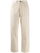 Semicouture High-waist Cropped Jeans - Neutrals