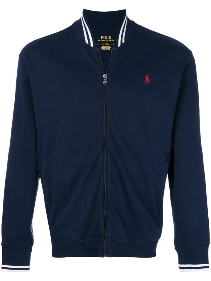 Polo Ralph Lauren Embroidered Logo Zipped Sweatshirt - Blue