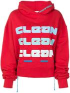 House Of Holland 'clean Dirty' Two-way Hoodie - Red
