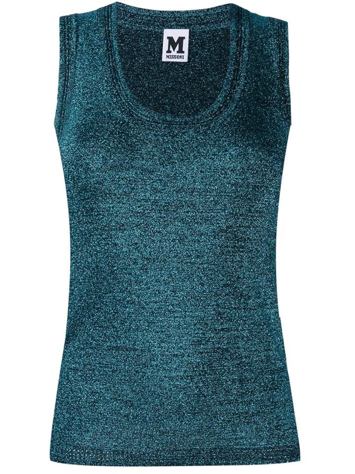M Missoni Glitter Tank Top - Green