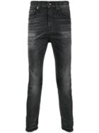 R13 Skinny Stonewashed Jeans - Black