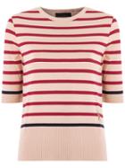 Talie Nk Striped Knit Top, Women's, Size: P, Orange, Polyamide/viscose