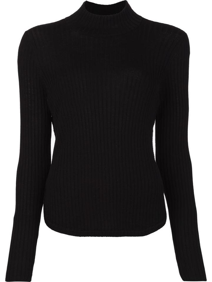 A.l.c. Ribbed Turtleneck Jumper, Women's, Size: Small, Black, Merino