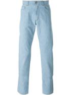 Canali Regular Jeans, Men's, Size: 52, Blue, Cotton/linen/flax