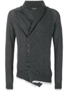 Alexander Mcqueen Asymmetric Buttoned Cardigan - Grey