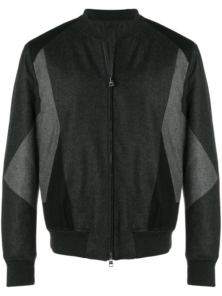 Alexander Mcqueen Panelled Bomber Jacket - Grey