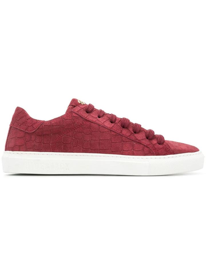 Hide & Jack Crocodile Effect Sneakers - Red