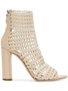 Casadei Crocheted Ankle Boots - Nude & Neutrals