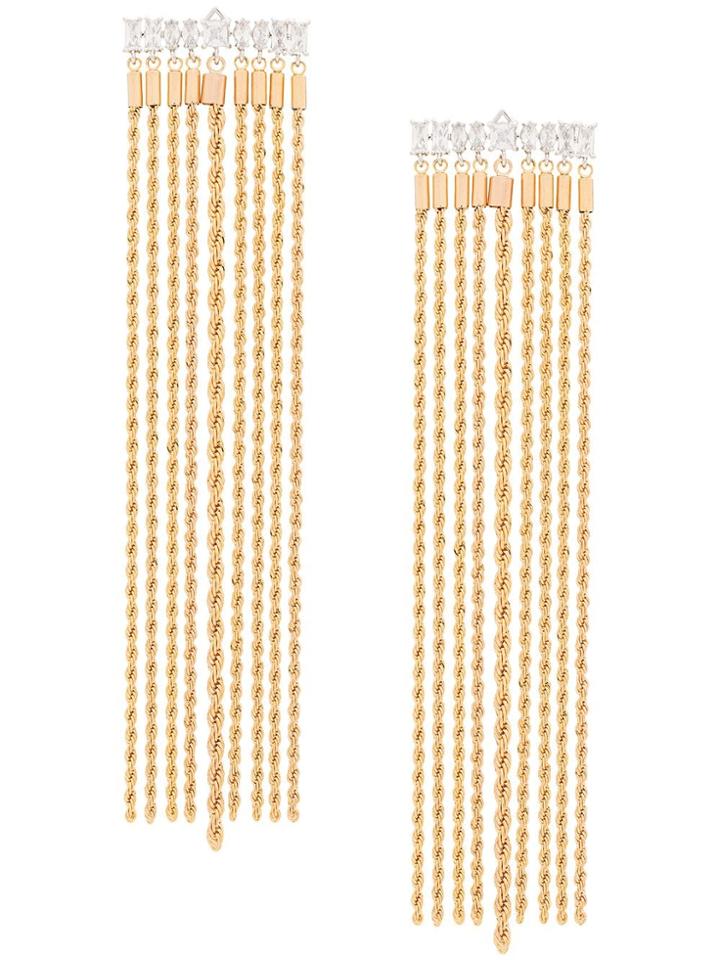 Fallon Tassel Chain Earrings - Gold