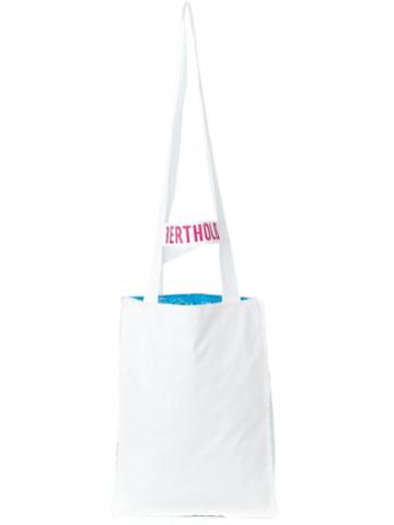 Berthold Berthold Tote Bag, Men's, White, Cotton
