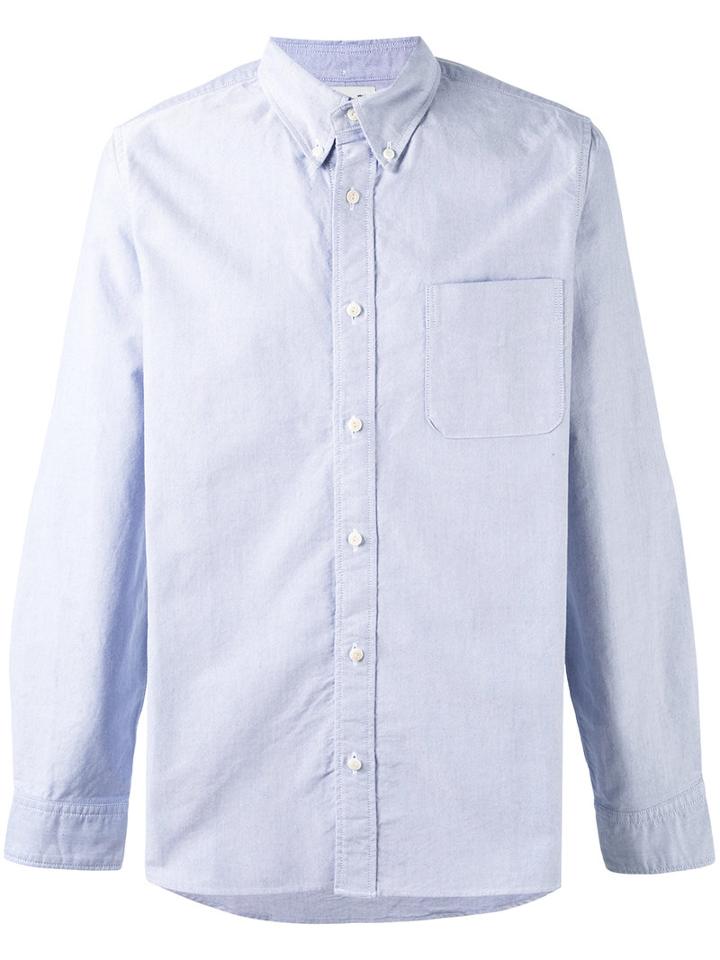 Visvim - Elbow Patch Oxford Shirt - Men - Cotton - Iii, Blue, Cotton