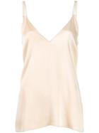 Forte Forte Loose Fit V-neck Top - Neutrals