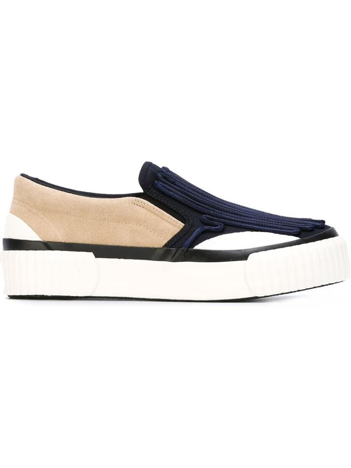Julien David Platform Slip-on Sneakers, Women's, Size: 37, Blue, Leather/rubber/polyester