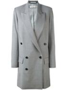 Golden Goose Deluxe Brand - Long Double Breasted Coat - Women - Polyester/acetate/virgin Wool - S, Grey, Polyester/acetate/virgin Wool