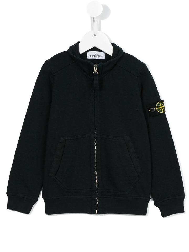 Stone Island Kids Classic Bomber Jacket, Boy's, Size: 8 Yrs, Blue