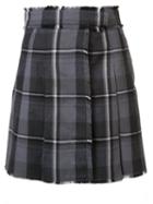 Thom Browne Plaid Raw Edge Wrap Skirt, Women's, Size: 0, Grey, Silk/wool