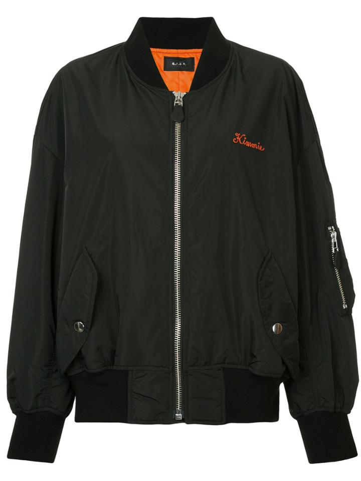 G.v.g.v. Oversized Bomber Jacket - Black
