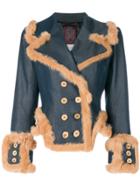John Galliano Vintage Double-breasted Denim Jacket - Blue
