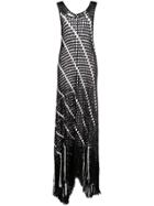 Oscar De La Renta Crochet Long Dress - Black