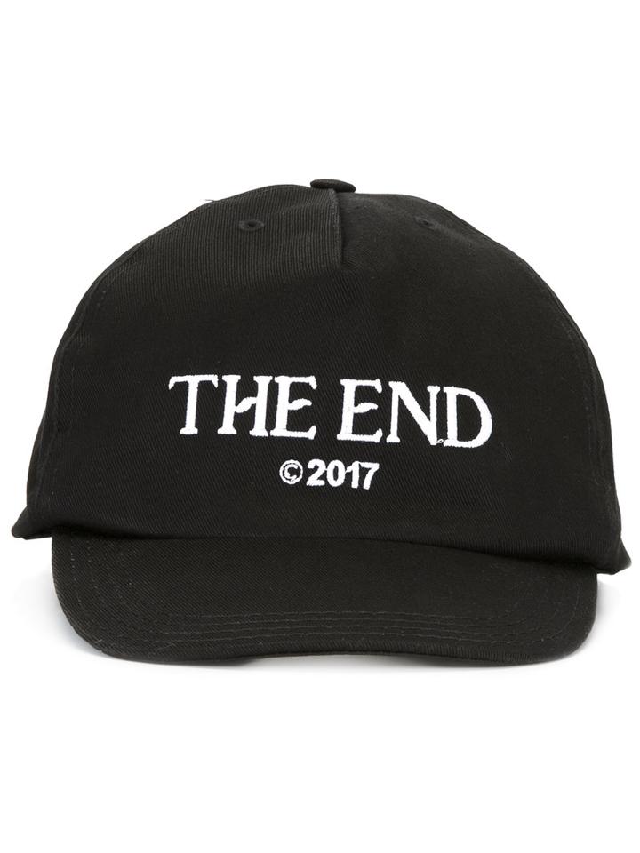 Off-white 'the End' Embroidery Cap, Men's, Black, Cotton