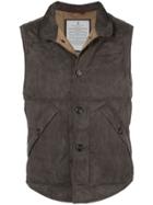 Brunello Cucinelli Slim-fit Padded Gilet - Grey