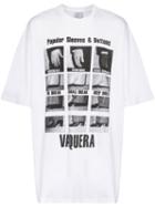 Vaquera Oversized Graphic Printed T-shirt - White