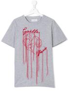 Gaelle Paris Kids Logo Embroidered T-shirt - Grey