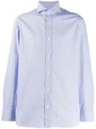 Borrelli Long-sleeve Fitted Shirt - Blue