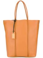 Tom Ford Tubular Detail Tote Bag, Women's, Brown, Calf Leather