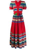 A.n.g.e.l.o. Vintage Cult 1970's Bolivian Style Patched Dress - Red
