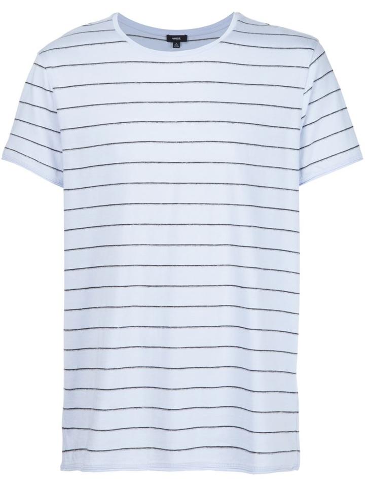 Vince Striped T-shirt, Men's, Size: Xl, Blue, Cotton