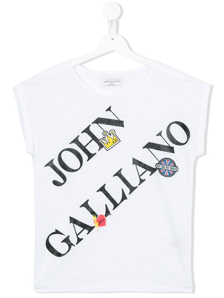 John Galliano Kids Logo Print T-shirt, Boy's, Size: 14 Yrs, Red