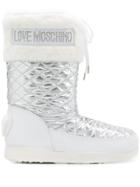 Love Moschino Quilted Shell Snow Boots - Silver
