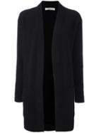 Vince Ribbed Pocket Detail Cardi-coat, Women's, Size: Large, Black, Cashmere