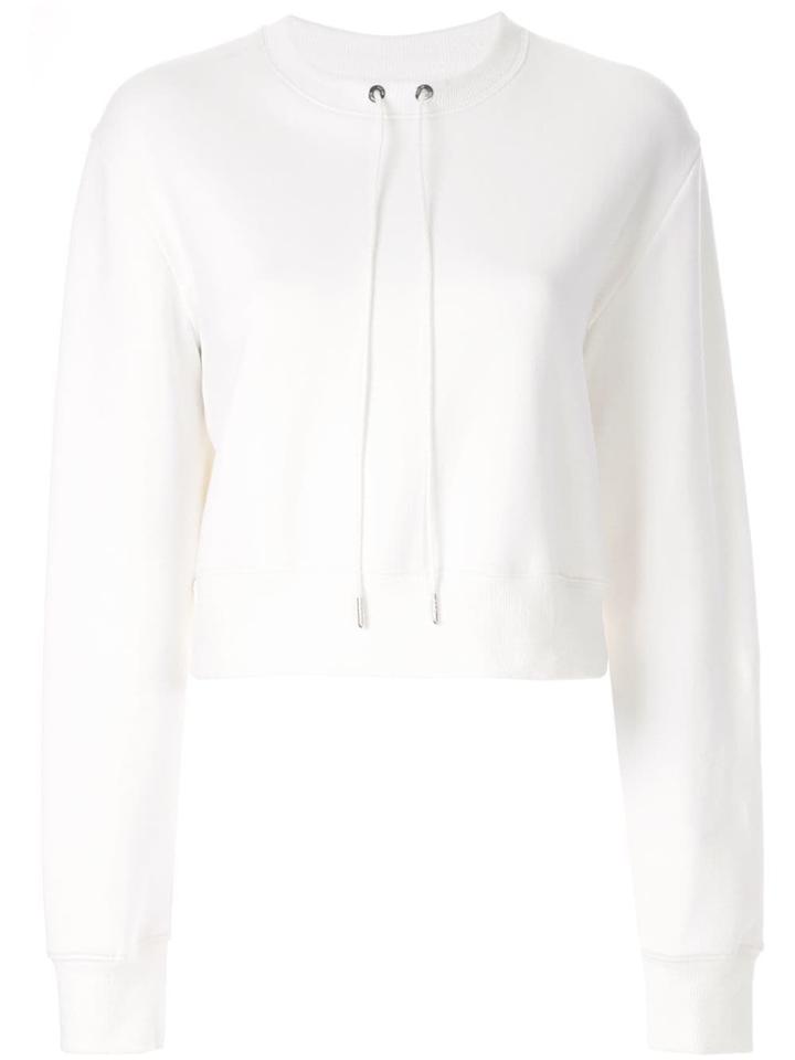 Dion Lee Cropped Logo Sweatshirt - White