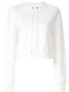 Dion Lee Cropped Logo Sweatshirt - White