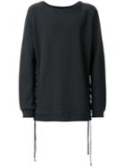 Faith Connexion Laced Side Sweatshirt, Men's, Size: Medium, Black, Cotton