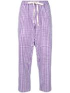Erika Cavallini Checked Trousers - Pink & Purple