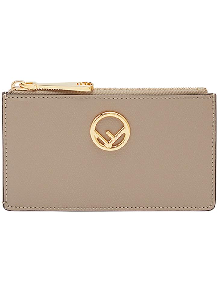 Fendi Zipped Card Holder - Nude & Neutrals