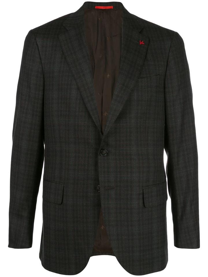 Isaia Classic Single-breasted Blazer - Black