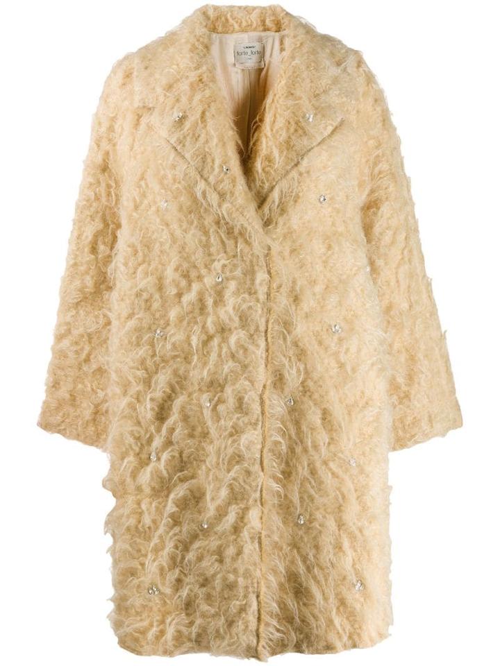 Forte Forte Fuzzy Oversized Coat - Yellow