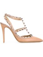 Valentino Garavani Rockstud Pumps, Women's, Size: 35, Nude/neutrals, Leather/metal Other