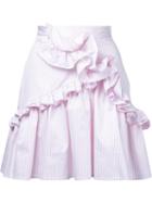 Macgraw - Floret Skirt - Women - Cotton - 8, Pink/purple, Cotton