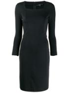 Gucci Pre-owned 1990's Geometric Patch Fitted Dress - Black