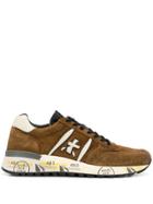 White Premiata Side Logo Sneakers - Brown
