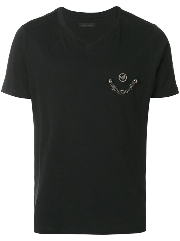 Frankie Morello Embellished T-shirt - Black
