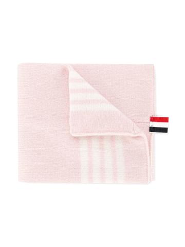 Thom Browne Kids Striped Scarf - Pink & Purple