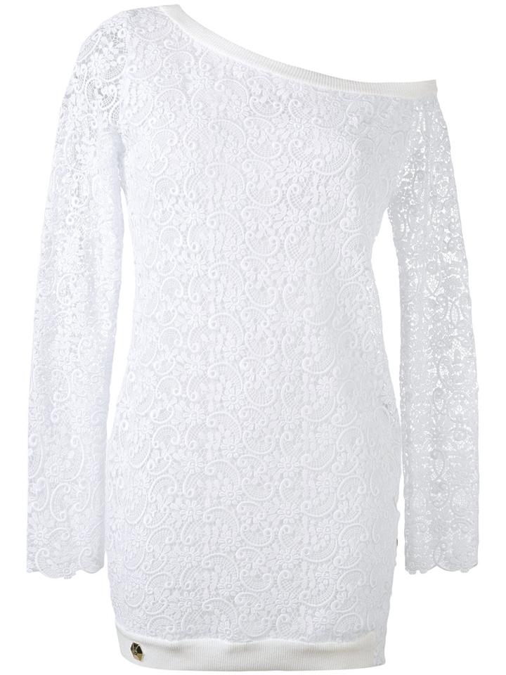 Philipp Plein - One-shoulder Top - Women - Polyester - S, White, Polyester