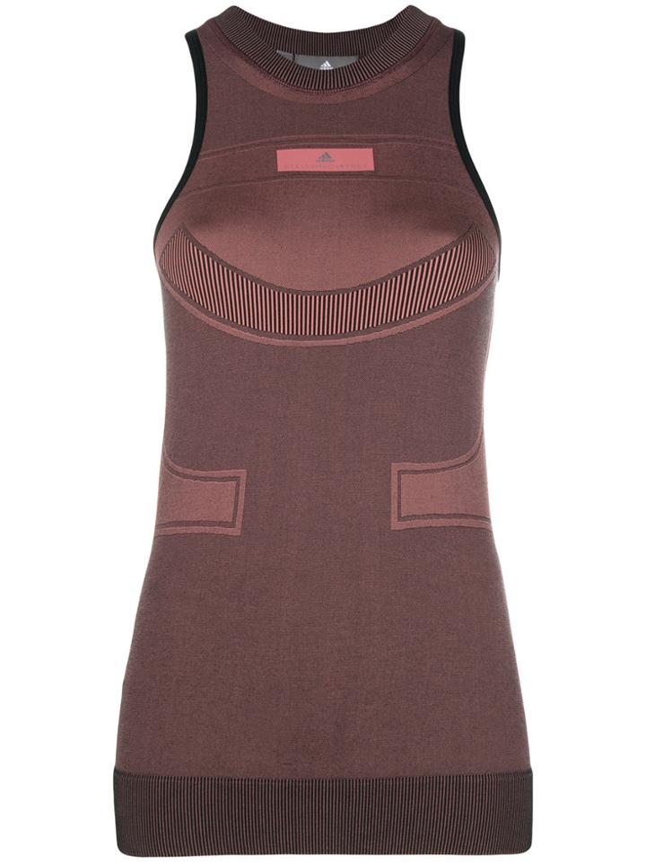 Adidas By Stella Mccartney Engineered Knit Tank Top - Pink & Purple