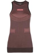 Adidas By Stella Mccartney Engineered Knit Tank Top - Pink & Purple